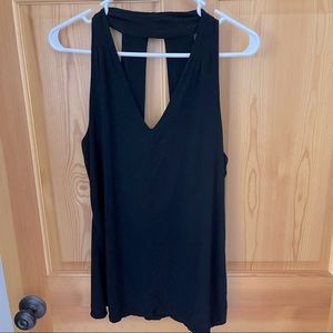 WHBM large sleeveless Black top